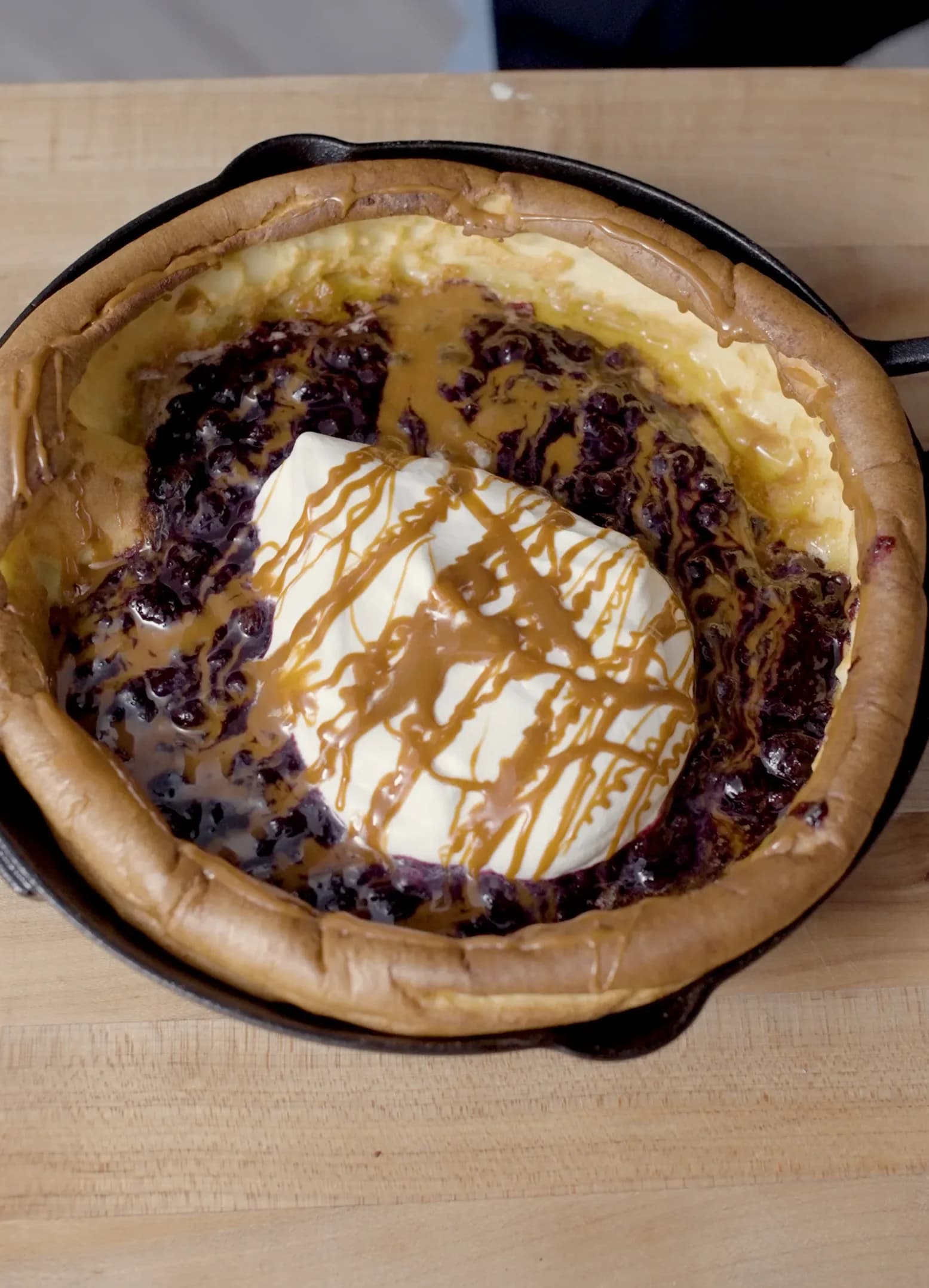 Picture for Dutch Baby with Cajeta, Blueberry-Sumac Compote