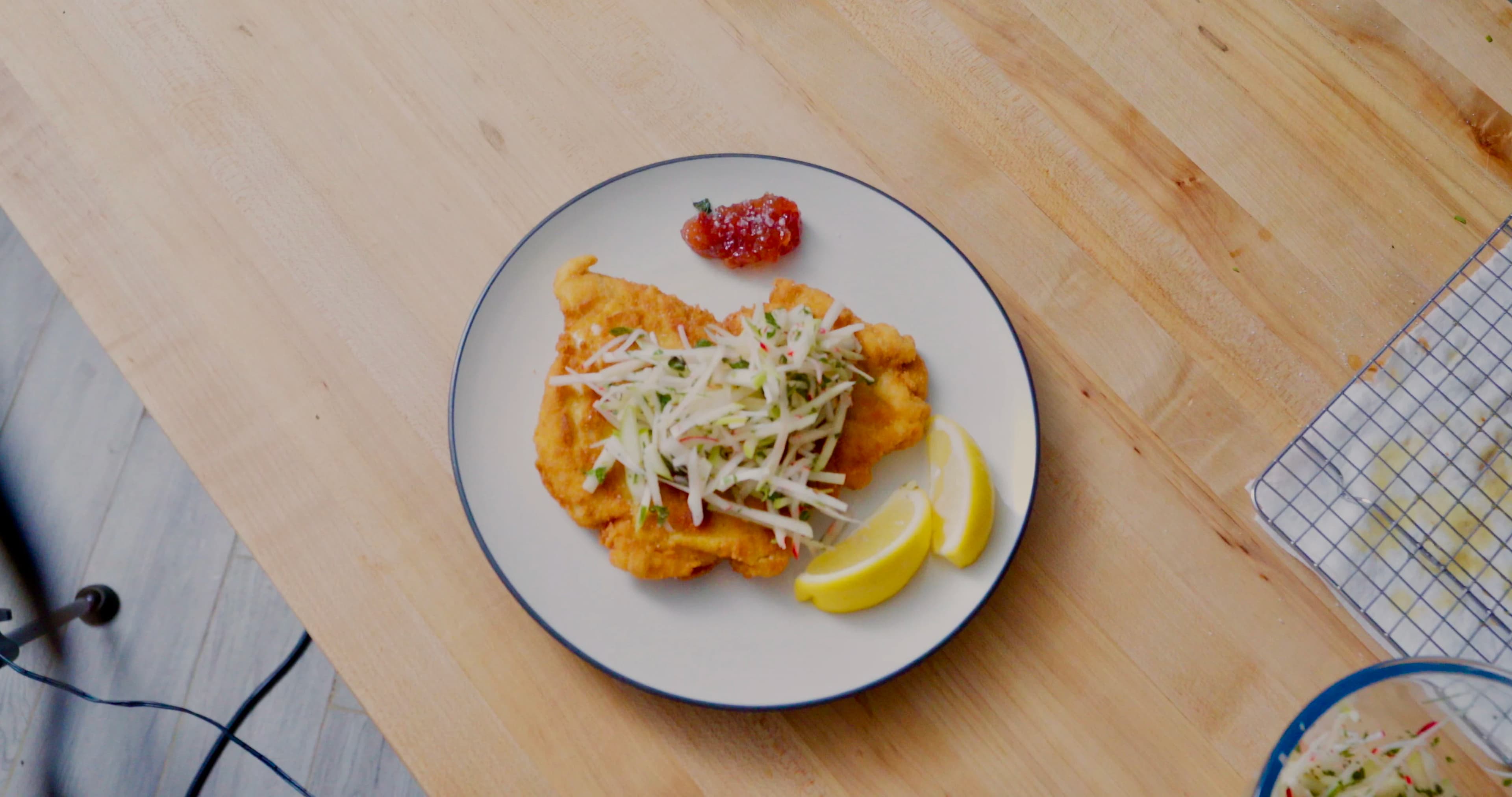 Picture for Chicken Schnitzel with Kohlrabi Slaw